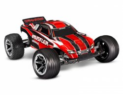 TRAXXAS Rustler 2WD 1/10 RTR TQ Red USB - With Battery/Charger