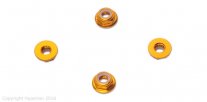 Hyperion 4mm Flange Lock Nut Set, Yellow (Low Profile) Hyperion 4mm Flange Lock Nut Set, Yellow (Low Profile)