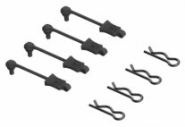 ARRMA Body Clips Retainer 1/8 Black (4) ARRMA Body Clips Retainer 1/8 Black (4)
