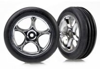 TRAXXAS Tires & Wheels Alias Soft/Tracer Chrome 2.2" 2WD Front ( TRAXXAS Tires & Wheels Alias Soft/Tracer Chrome 2.2" 2WD Front (