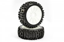 Fastrax 'Rock Block' 1/8 Off-Road Pre-Mounted Tyres on 10 Spoke Fastrax 'Rock Block' 1/8 Off-Road Pre-Mounted Tyres on 10 Spoke