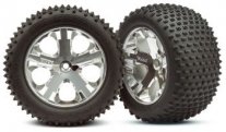 TRAXXAS Tires & Wheels Alias/All-Star Chrome 2,8" (2) Rustler TRAXXAS Tires & Wheels Alias/All-Star Chrome 2,8" (2) Rustler
