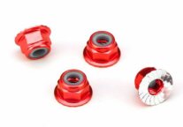 TRAXXAS Lock Nut Flanged M4 Alu Red (4) TRAXXAS Lock Nut Flanged M4 Alu Red (4)
