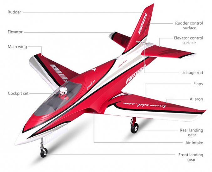 FMS Futura 80mm Fan Red PNP - Click Image to Close