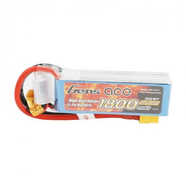 Gens ace 1800mAh 11.1V 45C 3S1P Lipo Battery Pack with XT60 Plug