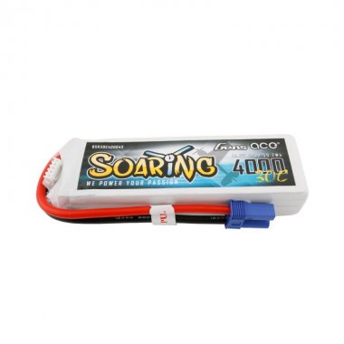 Gens ace Soaring 4000mAh 14.8V 30C 4S1P Lipo Battery Pack - EC5