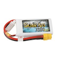 Gens ace Soaring 1300mAh 7.4V 30C 2S1P Lipo Battery Pack - XT60