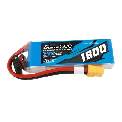 (image for) Gens ace G-Tech 1800mAh 7.4V 45C 2S1P Lipo Battery with XT60