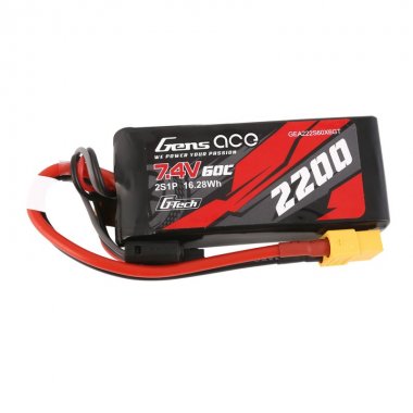 Gens ace G-Tech 2200mAh 7.4V 60C 2S1P Lipo Battery With XT60