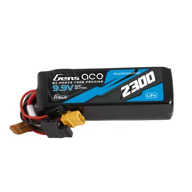 (image for) Gens ace Mini G-Tech 2300mAh 9.9V 3S 20C Li-Fe Battery with XT60 for Receiver
