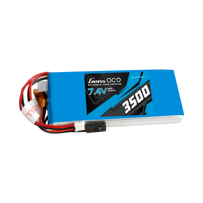 (image for) Gens ace 3500mAh 7.4V RX 2S1P Lipo Battery Pack / RX/ TX