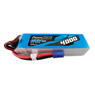 (image for) Gens ace G-Tech 4000mAh 22.2V 60C 6S1P Lipo Battery Pack - EC5