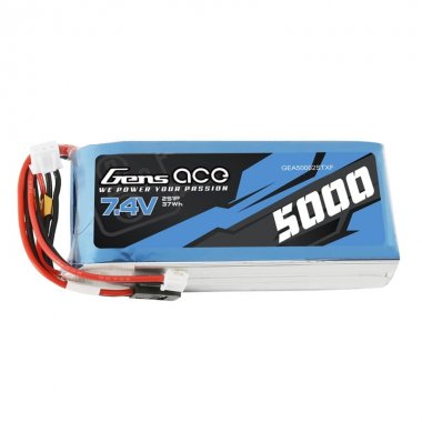 Gens ace 5000mAh 7.4V RX/TX 2S1P Lipo Battery Pack