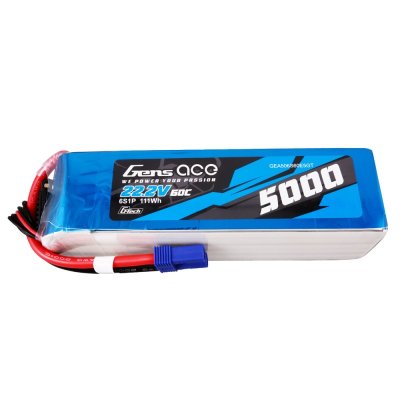 (image for) Gens ace G-Tech 5000mAh 22.2V 60C 6S1P Lipo Battery Pack - EC5