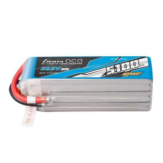 (image for) Gens ace 5100mAh 6S 80C LiPo battery ( F5B )