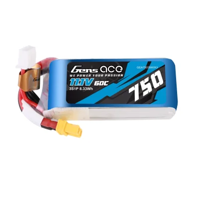 (image for) Gens ace 0750mAh 11.1V 60C 3S1P Lipo Battery Pack with XT30