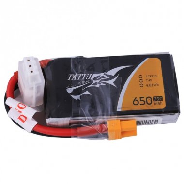 Tattu 0650mAh 7.4V 75C 2S1P Lipo Battery Pack