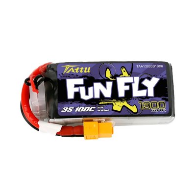 (image for) Tattu Funfly Series 1300mAh 11.1V 100C 3S1P Lipo with XT60 Plug