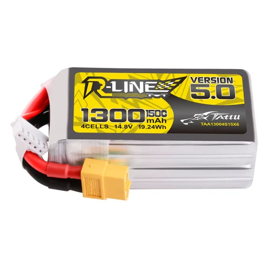 (image for) Tattu R-Line Version 5.0 1300mAh 14.8V 150C 4S Lipo Battery Pack with XT60 Plug