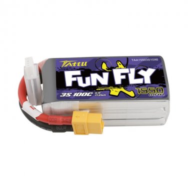 Tattu Funfly Series 1550mAh 11.1V 100C 3S1P Lipo Battery - XT60