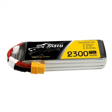 Tattu 2300mAh 11.1V 75C 3S1P Lipo Battery Pack