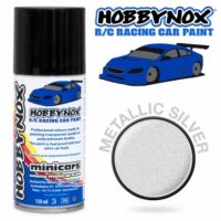 HOBBYNOX Metallic Silver R/C Racing Car Spray Paint 150 ml