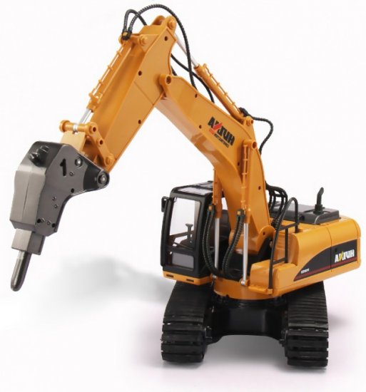 HUINA Tracked Excavator with Breaker, Alloy 1:14 16CH 2.4GHz RTR - Πατήστε στην εικόνα για να κλείσει