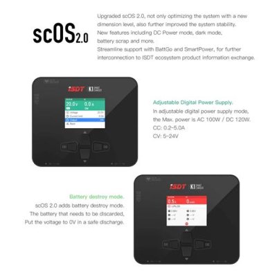 (image for) ISDT K1 Lipo Battery Balance Charger 1-6S AC 100W DC 2 x 250W