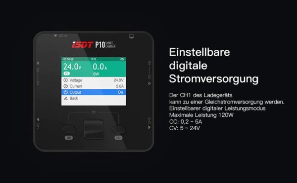 (image for) ISDT P10 Smart Lipo Charger DC 250 W/10 A x 2 Dual Channel