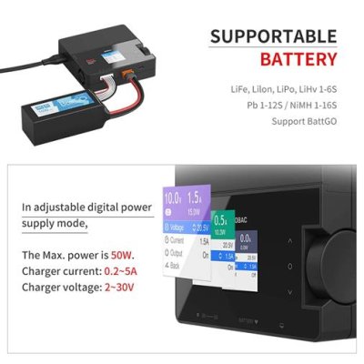 (image for) ISDT 608 AC Lipo Battery Charger AC 50W/DC 200W Dual Mode RC
