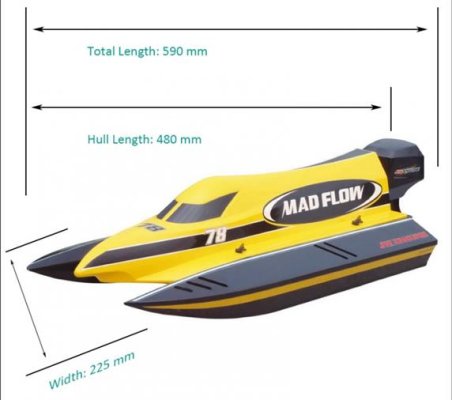(image for) Joysway Mad Flow F1 Katamaran Brushless motor & Li-Po RTR