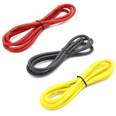 KDS Silica gel wire 14AWG 2.5mm²,Red,Black,yellow 1m of each
