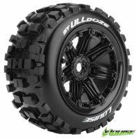 Louise Tires & Wheels ST-ULLDOZE 1/8 Truck (Beadlock) Black (2)