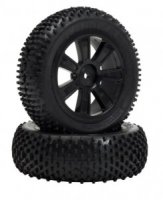 LRP: Wheels VTEC KAMIKAZE 10 4WD PRE-GLUED TIRES Buggy 1:10 2pcs