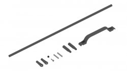 MIKADO (04355) Carbon control rod for tail LOGO 600SE / 690SX