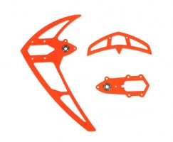 MIKADO (04628) Fin set neon red LOGO 550/600/690 SX