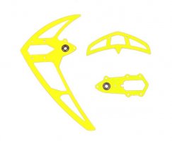 MIKADO (04648) Fin set neon yellow LOGO 500/550/600