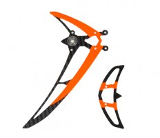 MIKADO (04983) Fin set LOGO 480 black/neon-orange