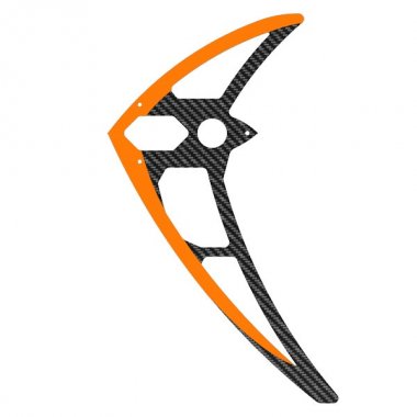 MIKADO (05043) Vertical fin carbon neon-orange LOGO 700