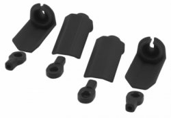 RPM Shock Shaft Guards Black (4) Traxxas Ultra, Big Bore