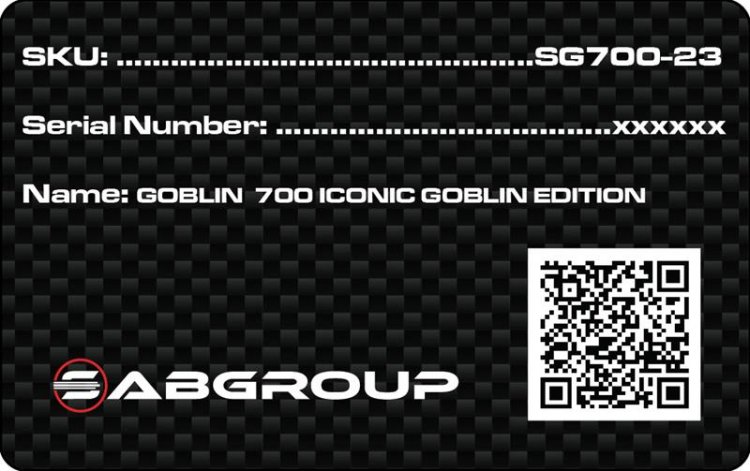SAB Goblin 700 Iconic Edition - Πατήστε στην εικόνα για να κλείσει