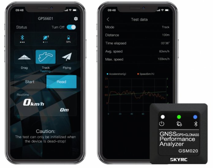 SkyRc GPS (GNSS) GSM020 Performance Analyzer Car and Airplane - Πατήστε στην εικόνα για να κλείσει