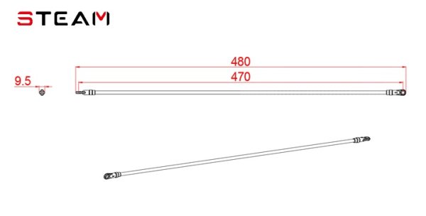 (image for) STEAM (MK55020) 550 tail support rod
