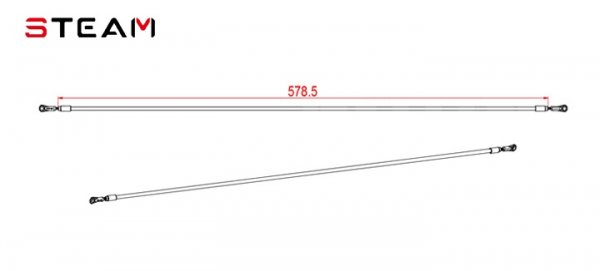 (image for) STEAM (MK55021) 550 tail servo pull bar