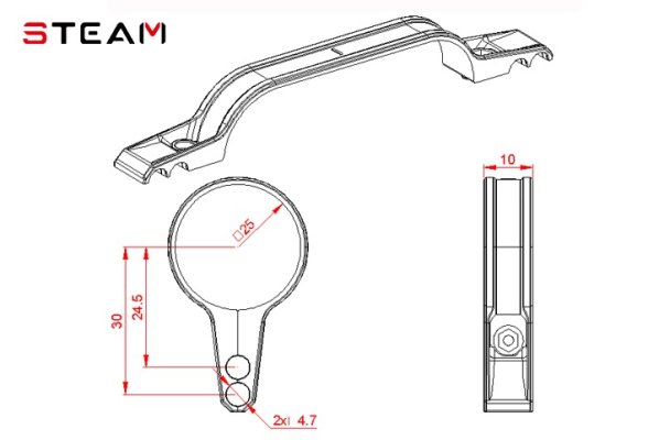 (image for) STEAM (MK6011C) Φ25 tail gear lever fixing ring / green