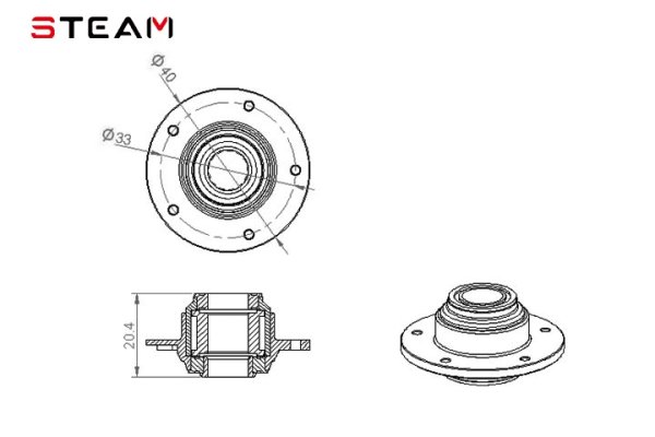 (image for) STEAM (MK6024) 550/600 main tooth center seat