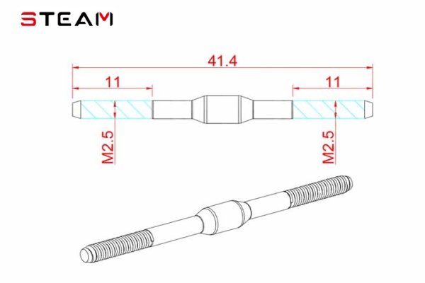 (image for) STEAM (MK6028) 550/600 connecting rod set