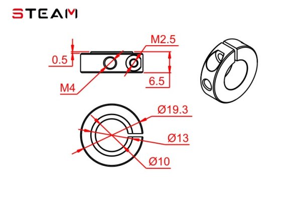 (image for) STEAM (MK6029) 550/600 metal spindle limit set