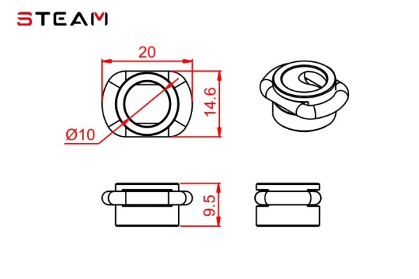 (image for) STEAM (MK6029) 550/600 metal spindle limit set