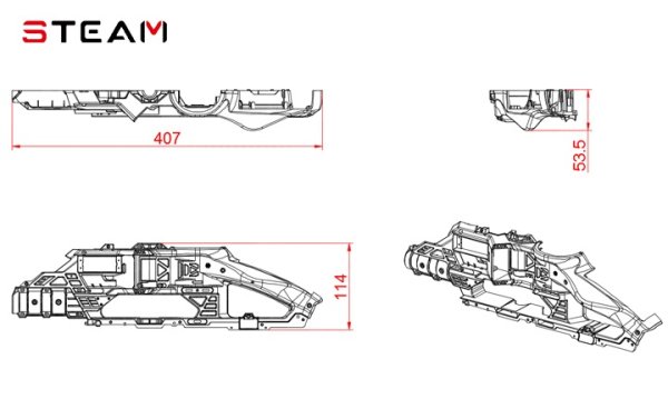 (image for) STEAM (MK6040B) 550/600 right side body / orange